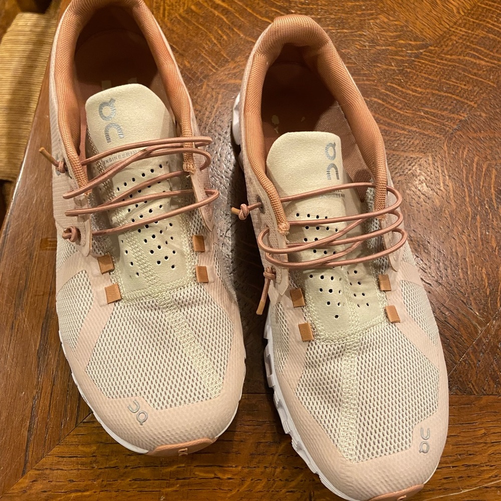 Peach On Cloud Tennis Shoes